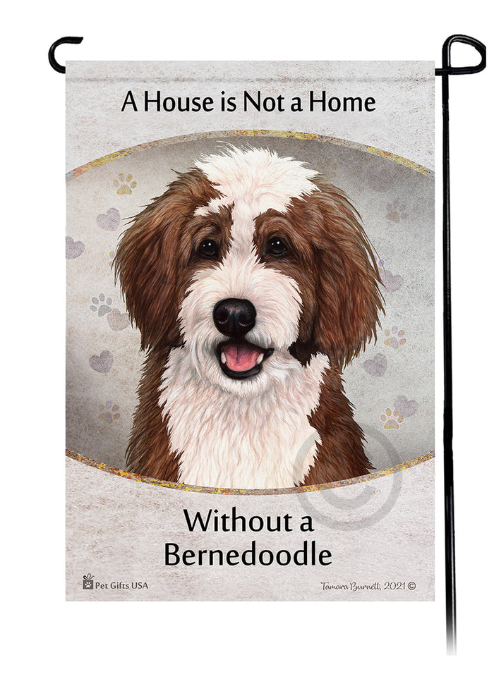 Bernedoodle House Is Not A Home Garden Flag