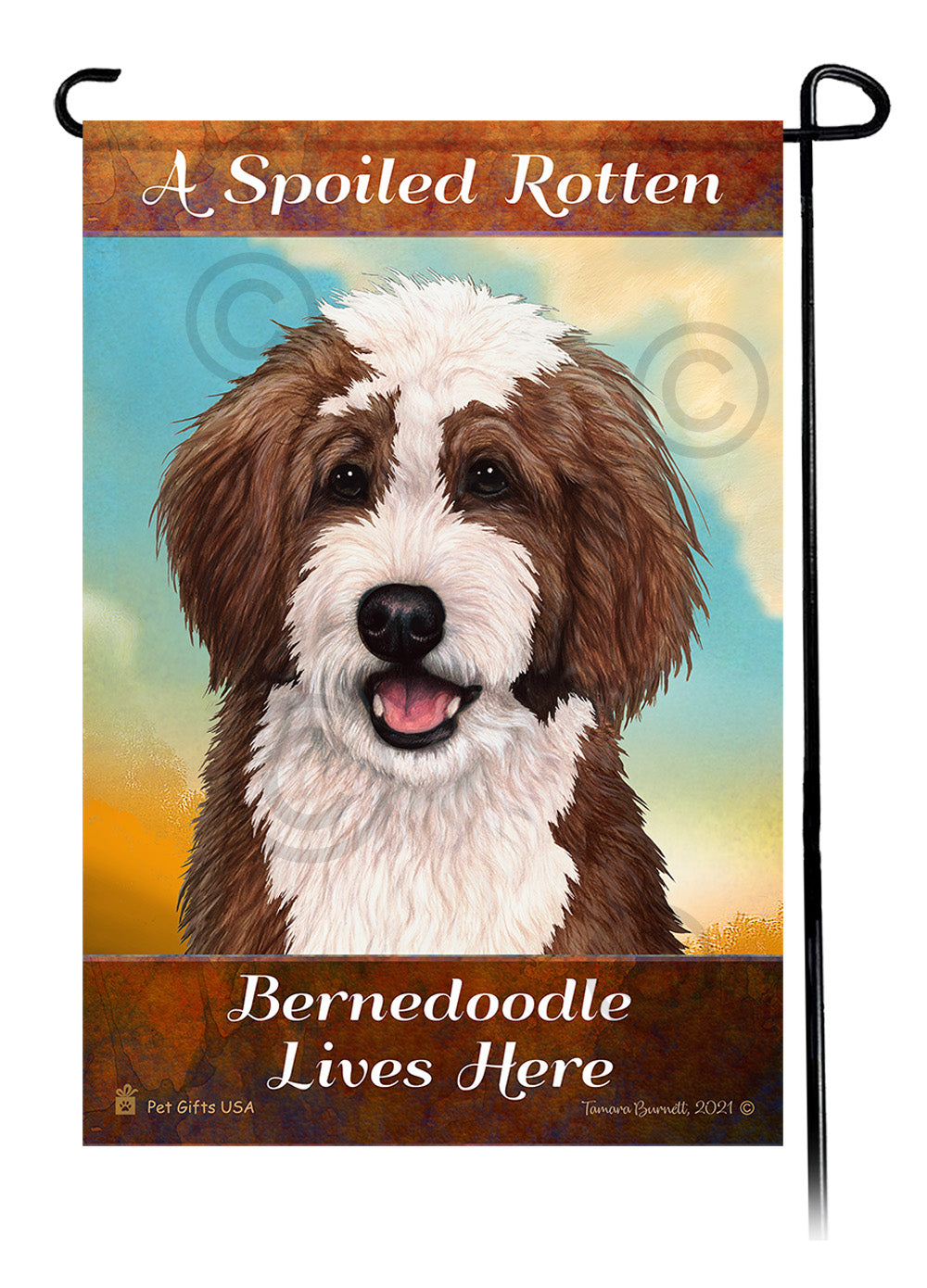 Goldendoodle Spoiled Rotten - Garden Flag