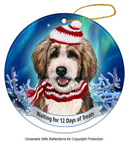 Bernedoodle Sable and White Ornament
