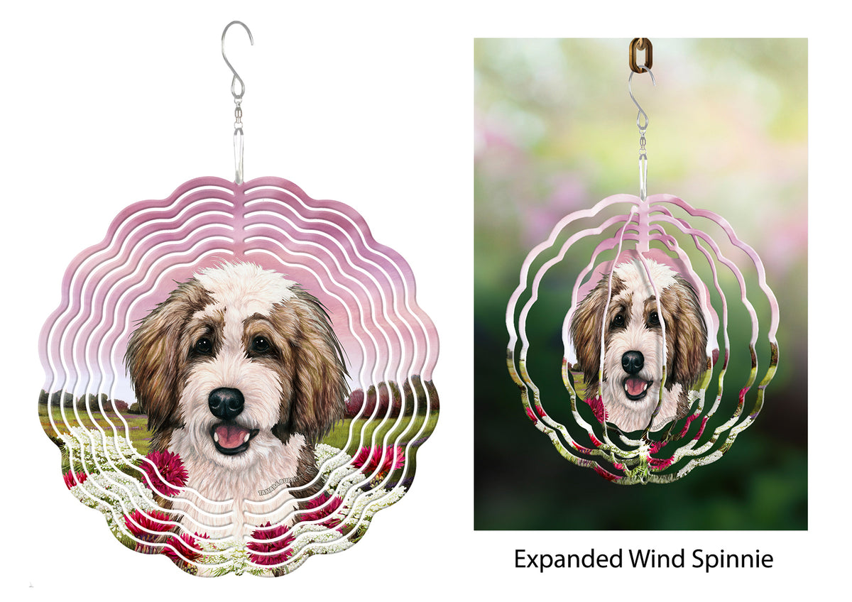 Bernedoodle Sable And White Wind Spinner