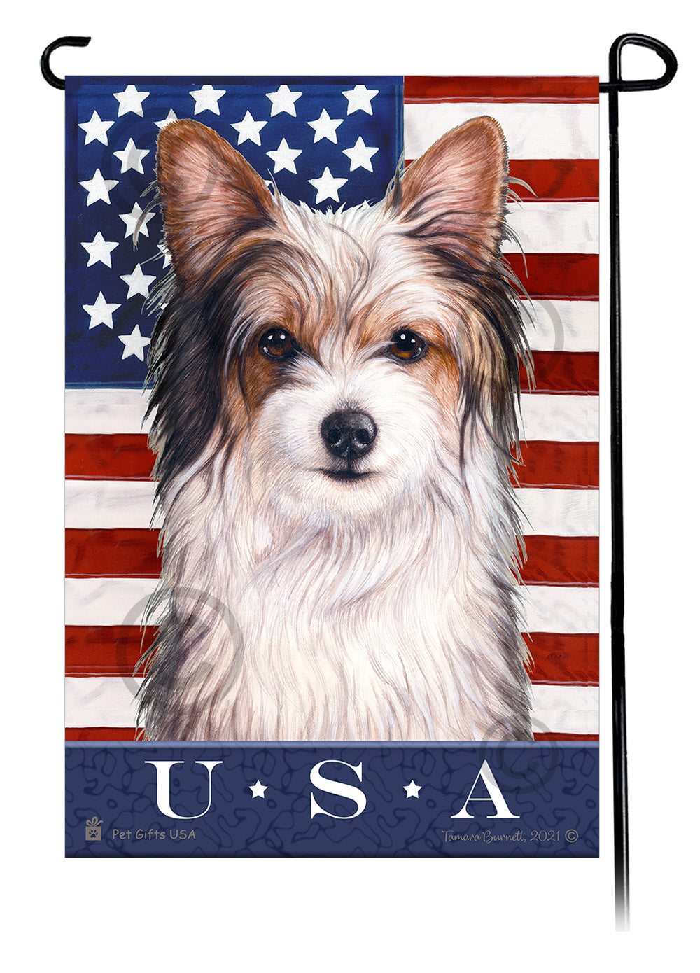 Biewer Terrier True Blue Garden Flags