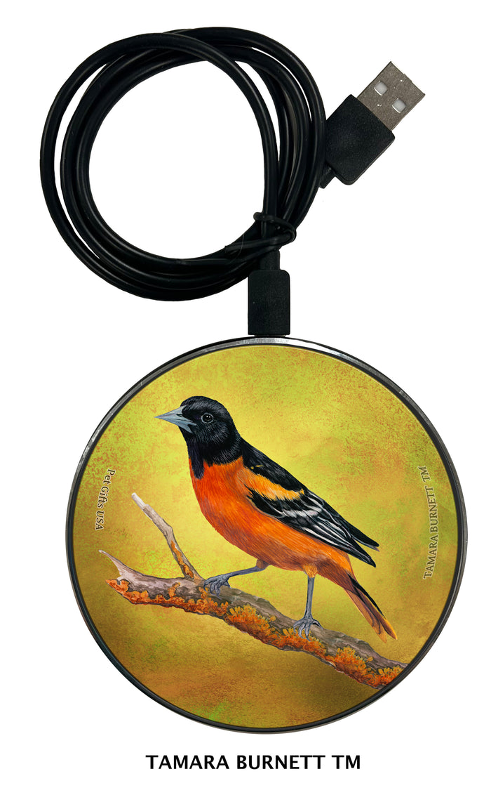 Baltimore Oriole Zoomies Wireless Charger