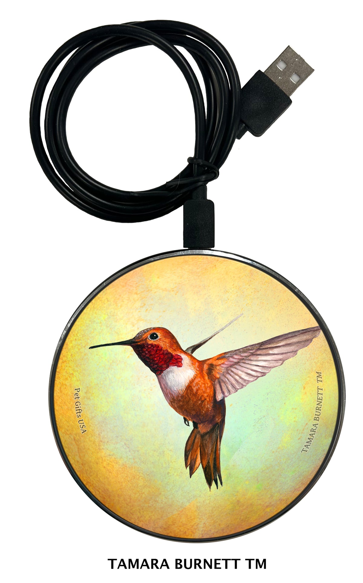 Hummingbird Rufous Zoomies Wireless Charger