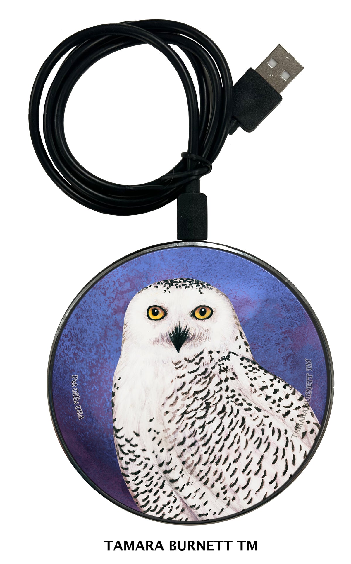 Snowy Owl Zoomies Wireless Charger