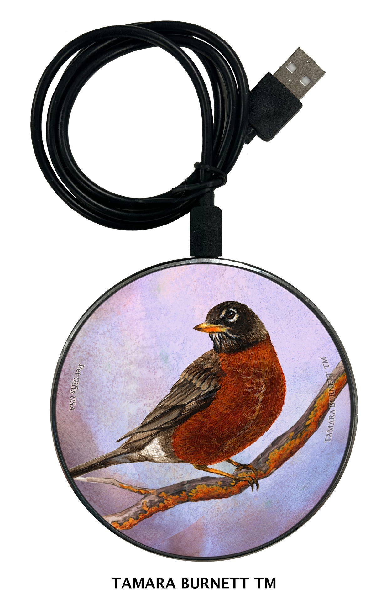 American Robin Zoomies Wireless Charger