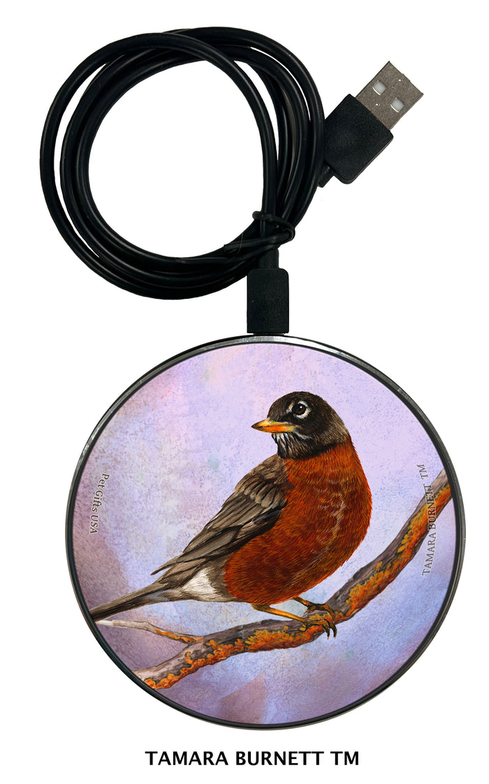 American Robin Zoomies Wireless Charger