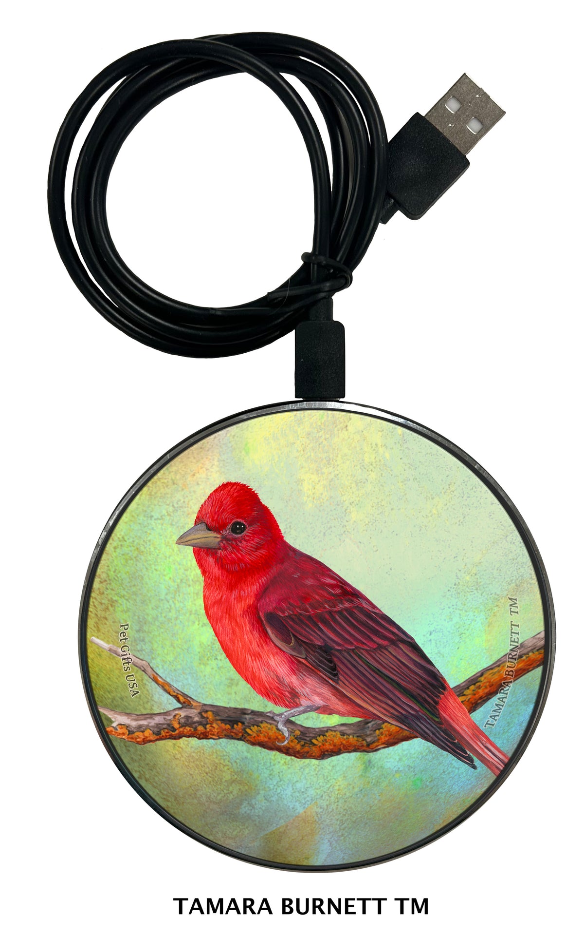 Summer Tanager Zoomies Wireless Charger