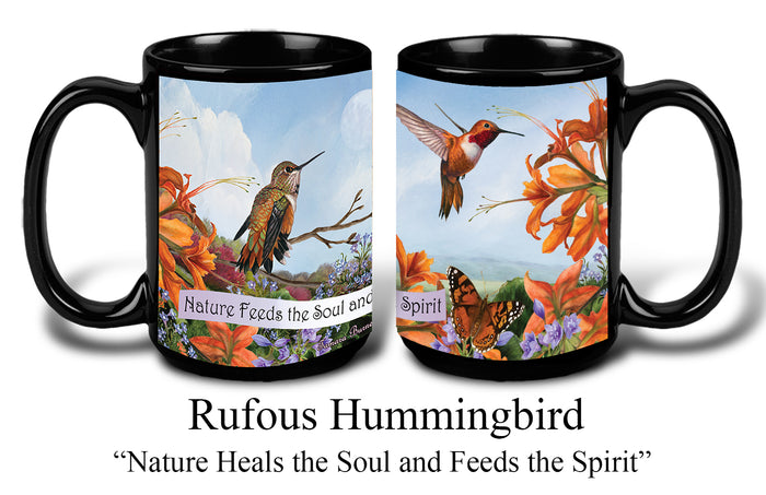 Rufous Hummingbird - Garden Party Fun Mug 15 oz