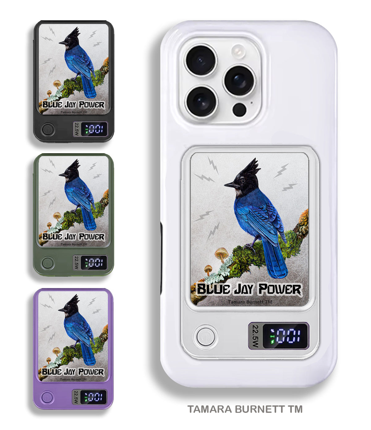 Steller's Jay Phone Bank Wireless Charger