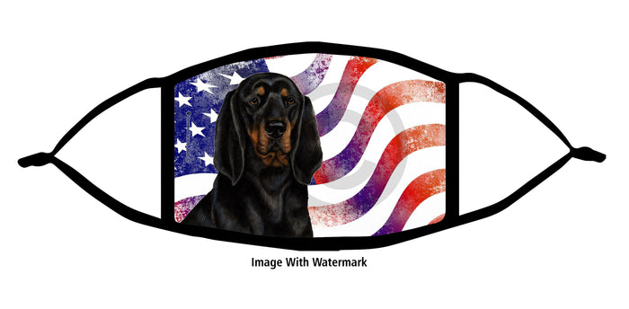Coonhound (Black and Tan) Face Mask