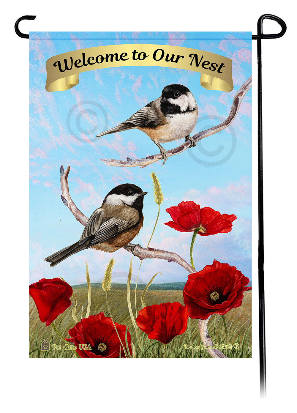 Black Capped Chickadee Wild Bird & Wildlife Garden Flags