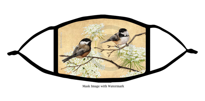 Black Capped Chickadee Face Mask