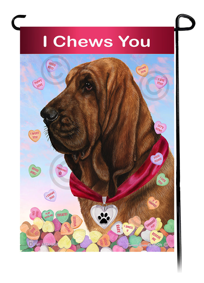 Bloodhound Valentine Sweetheart Garden Flags