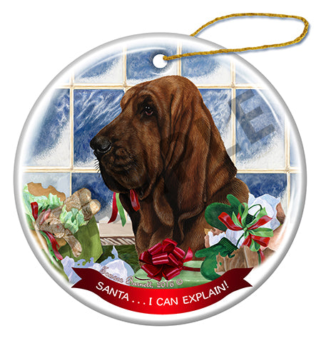 Bloodhound - Santa I Can Explain Ornament