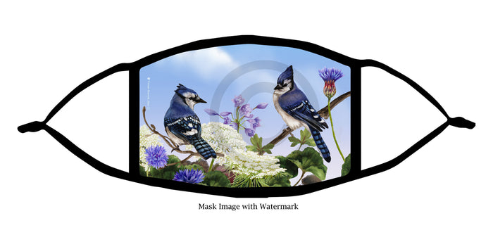 Eastern Blue Jay Face Mask