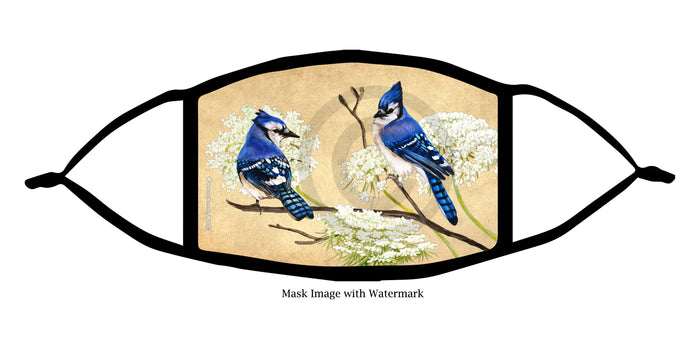 Eastern Blue Jay Face Mask
