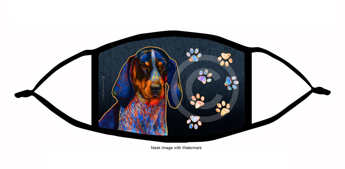 Blue Tick Coonhound Face Mask