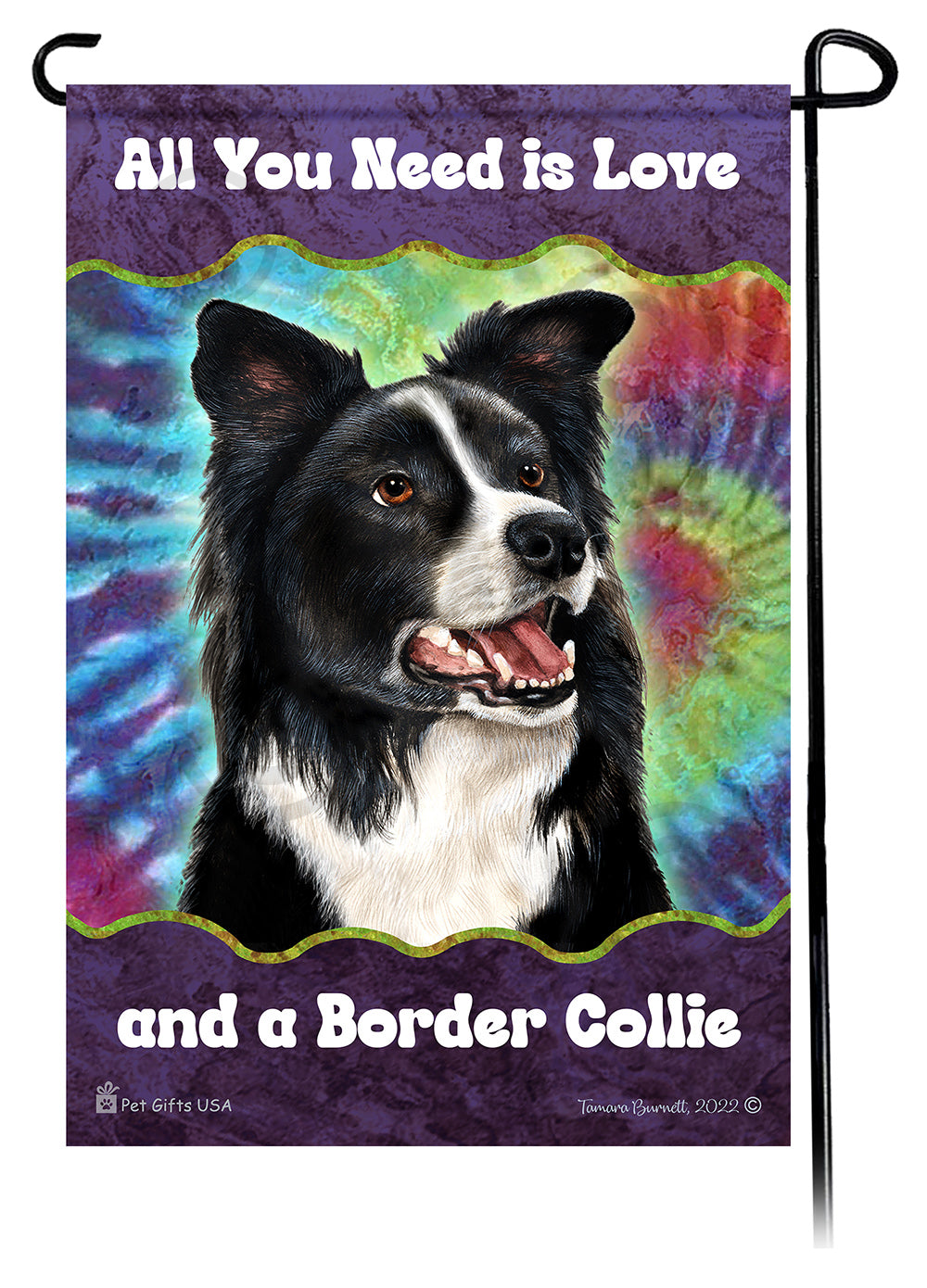 Border Collie All You Need Is Love Garden Flags
