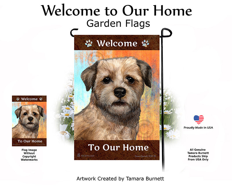 Border Terrier Welcome To Our Home Garden Flags