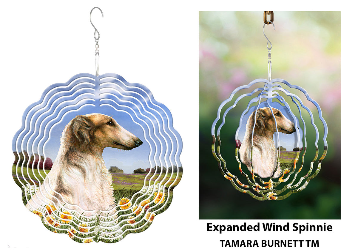 Borzoi Sable and White Wind Spinner