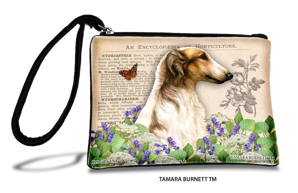 Borzoi Sable And White Zippees Pet Pouch