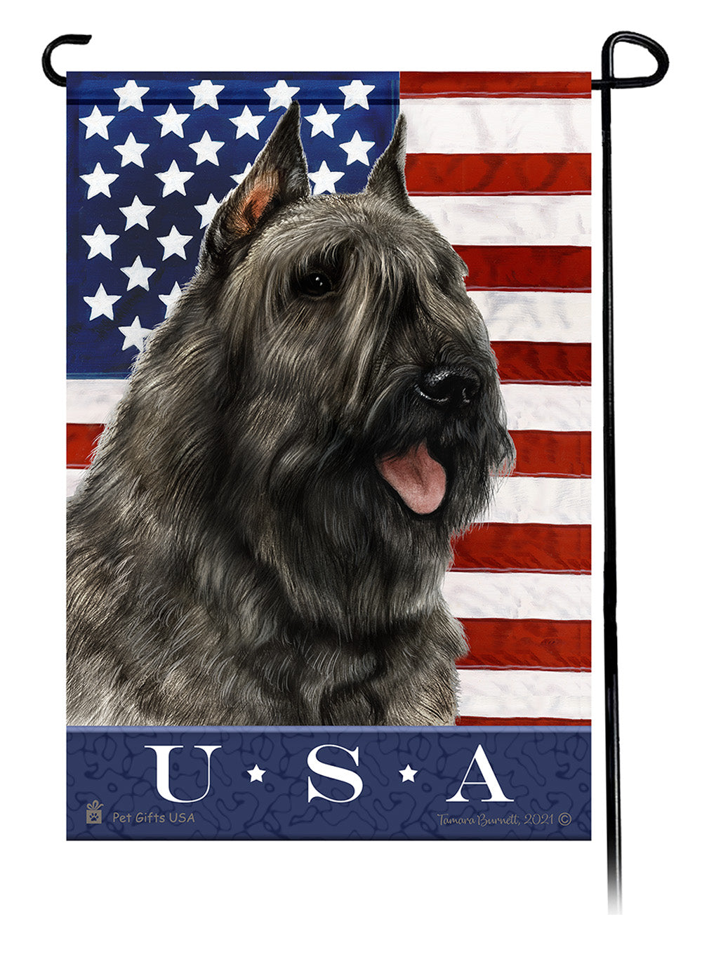 Bouvier des Flandres True Blue Garden Flags