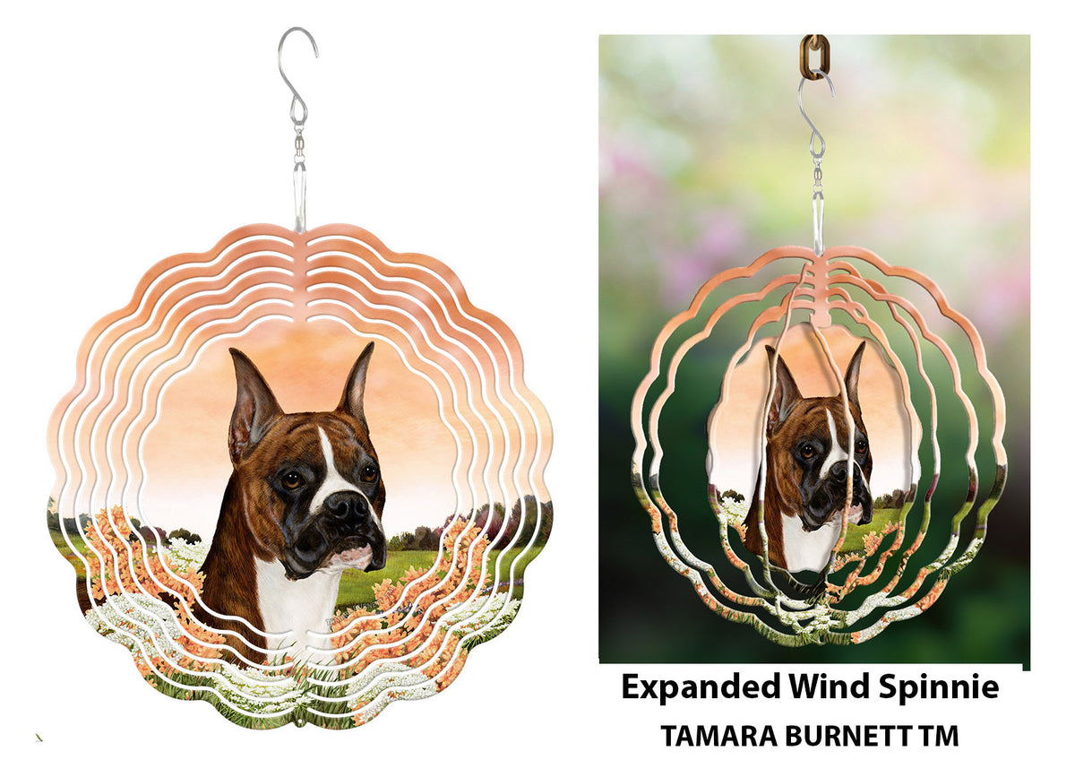 Boxer Brindle Cropped Wind Spinner