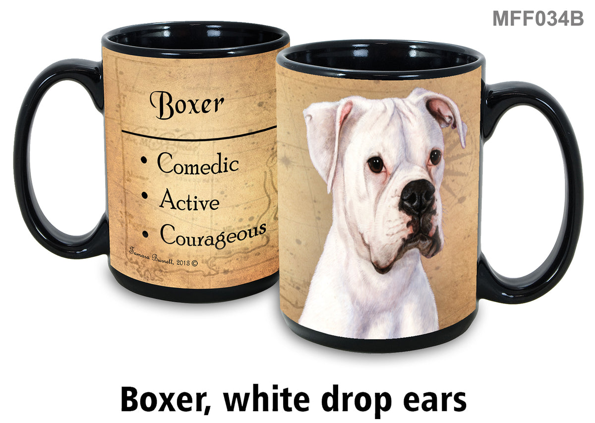 Boxer (White Uncropped) - My Faithful Friends Mug 15 oz