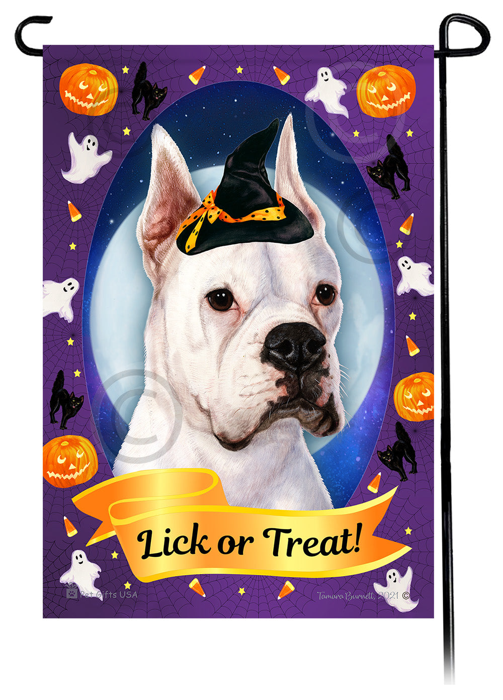 Boxer Halloween Howls - Garden Flag