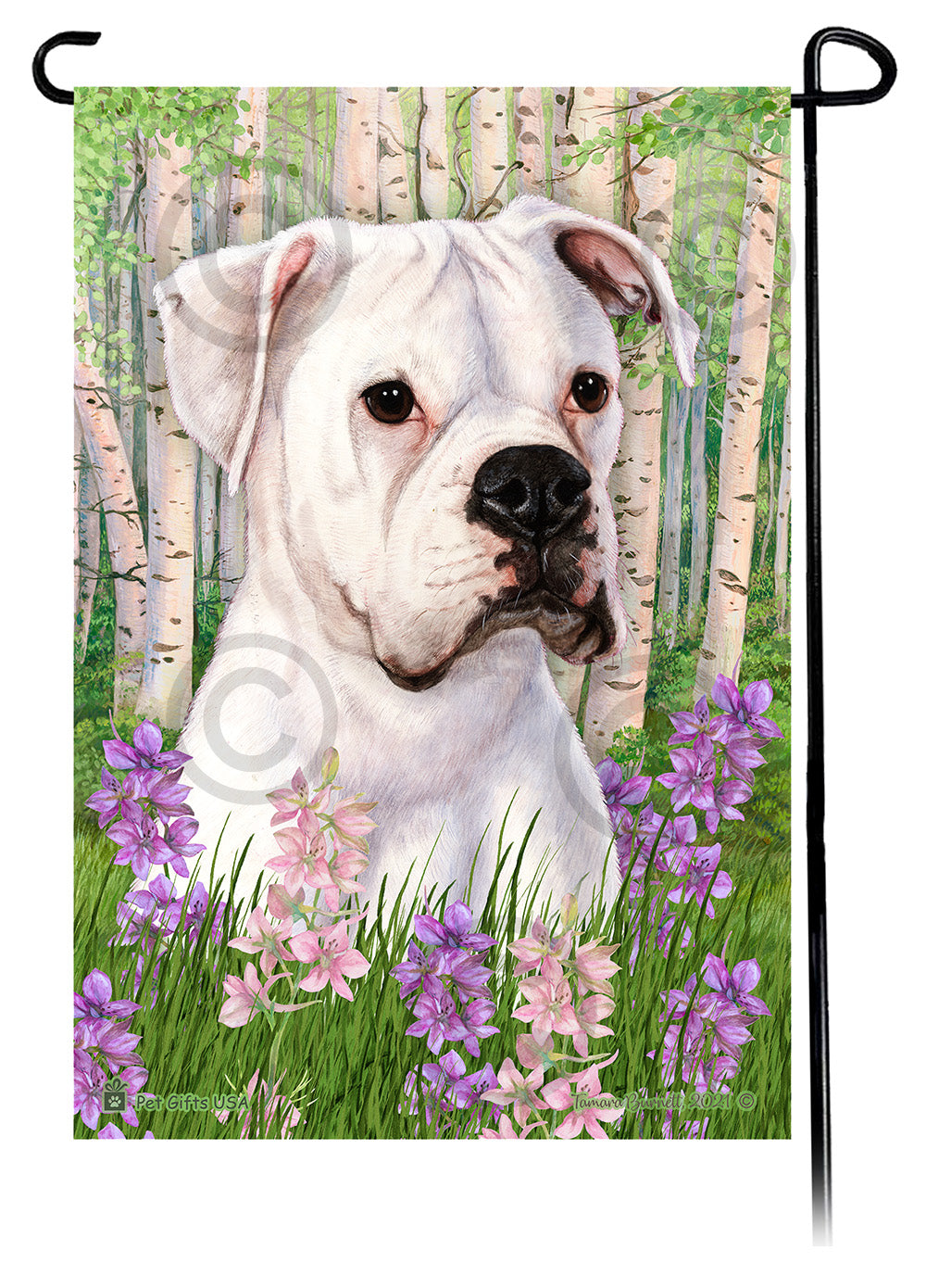 Boxer Spring Flowers - Garden Flag