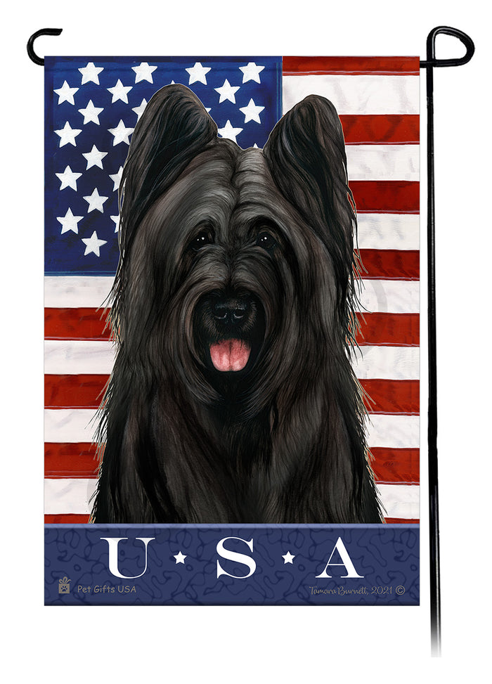 Briard True Blue Garden Flags