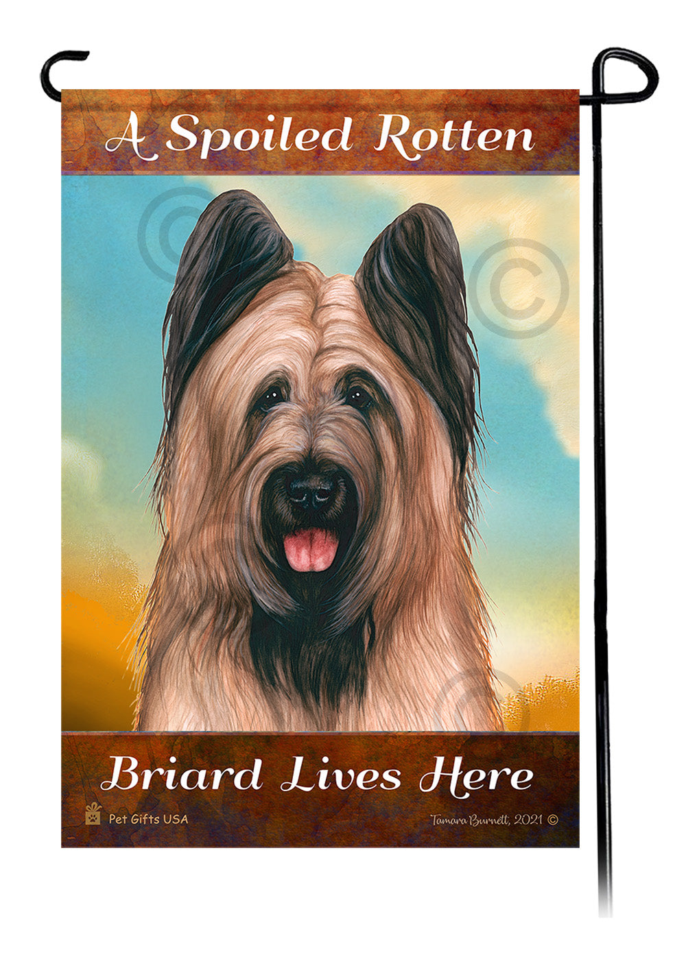 Briard Spoiled Rotten - Garden Flag