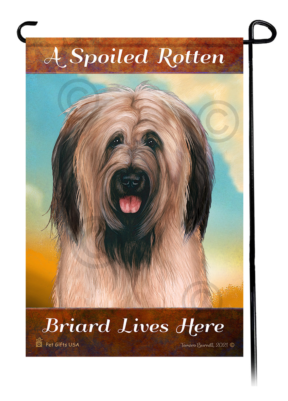 Briard Spoiled Rotten - Garden Flag