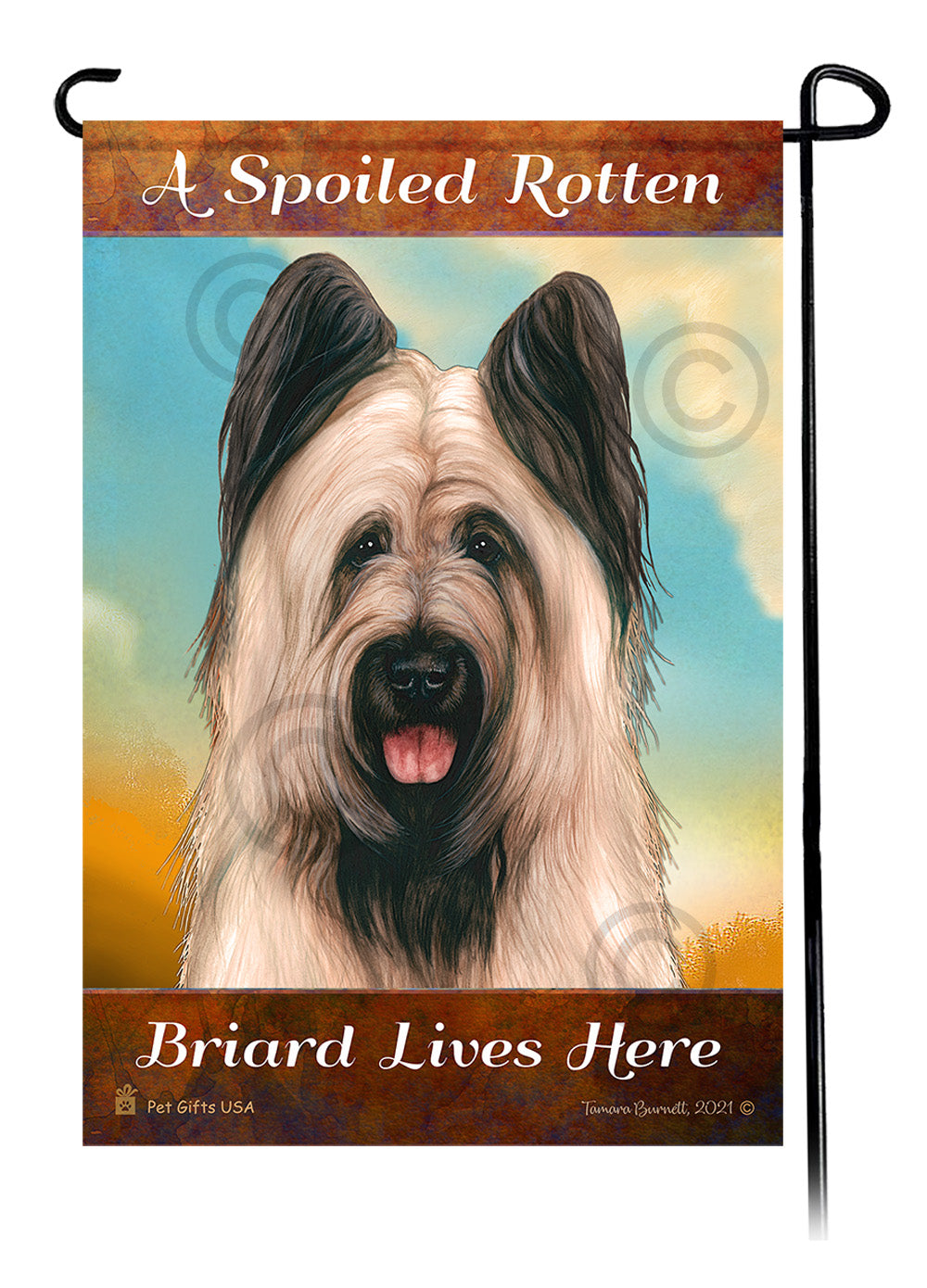 Briard Spoiled Rotten - Garden Flag