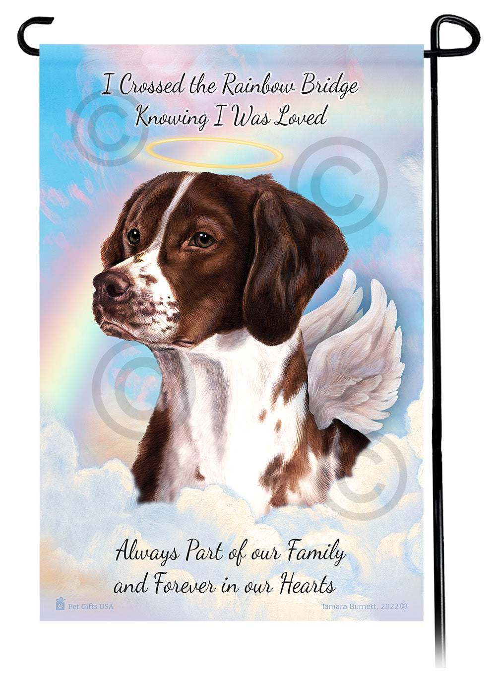 Brittany Spaniel Memorial Garden Flags