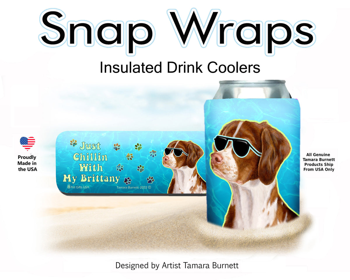 Brittany Spaniel Orange and White Snap Wrap Cozy