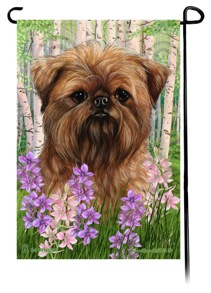 Brussels Griffon Spring Flowers Garden Flags
