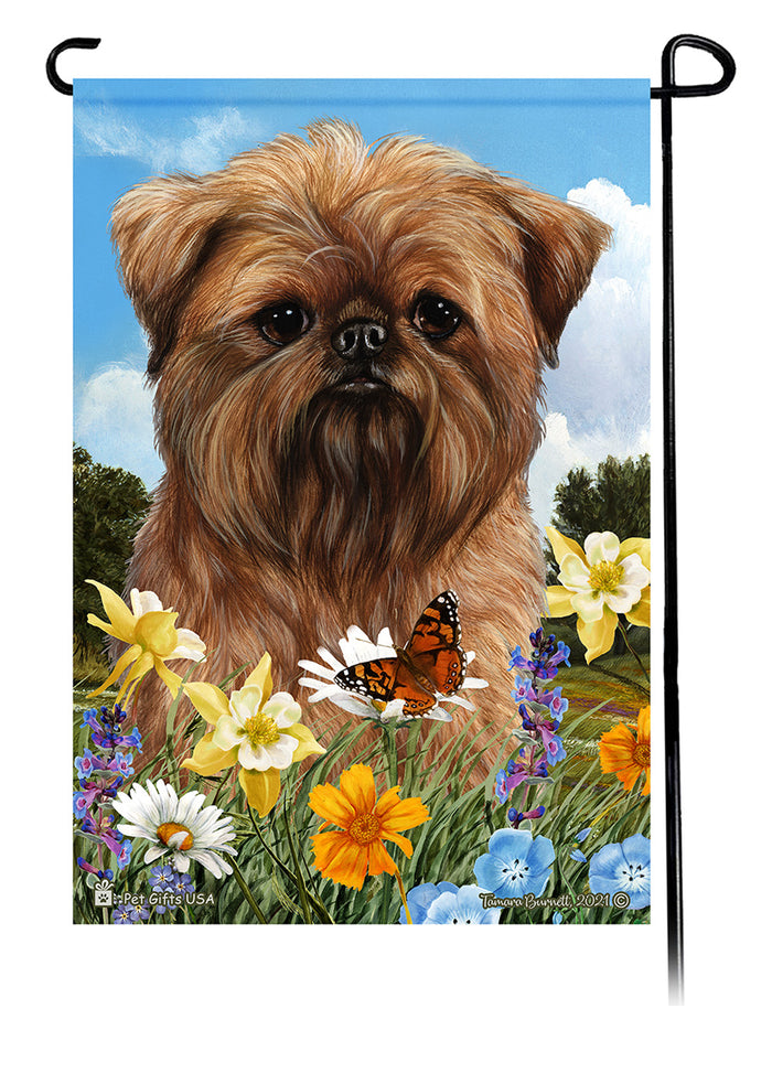 Brussels Griffon Summer Flowers Garden Flags