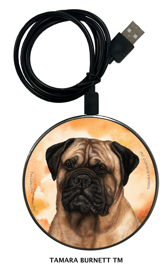 Bullmastiff Fawn Zoomies Wireless Charger