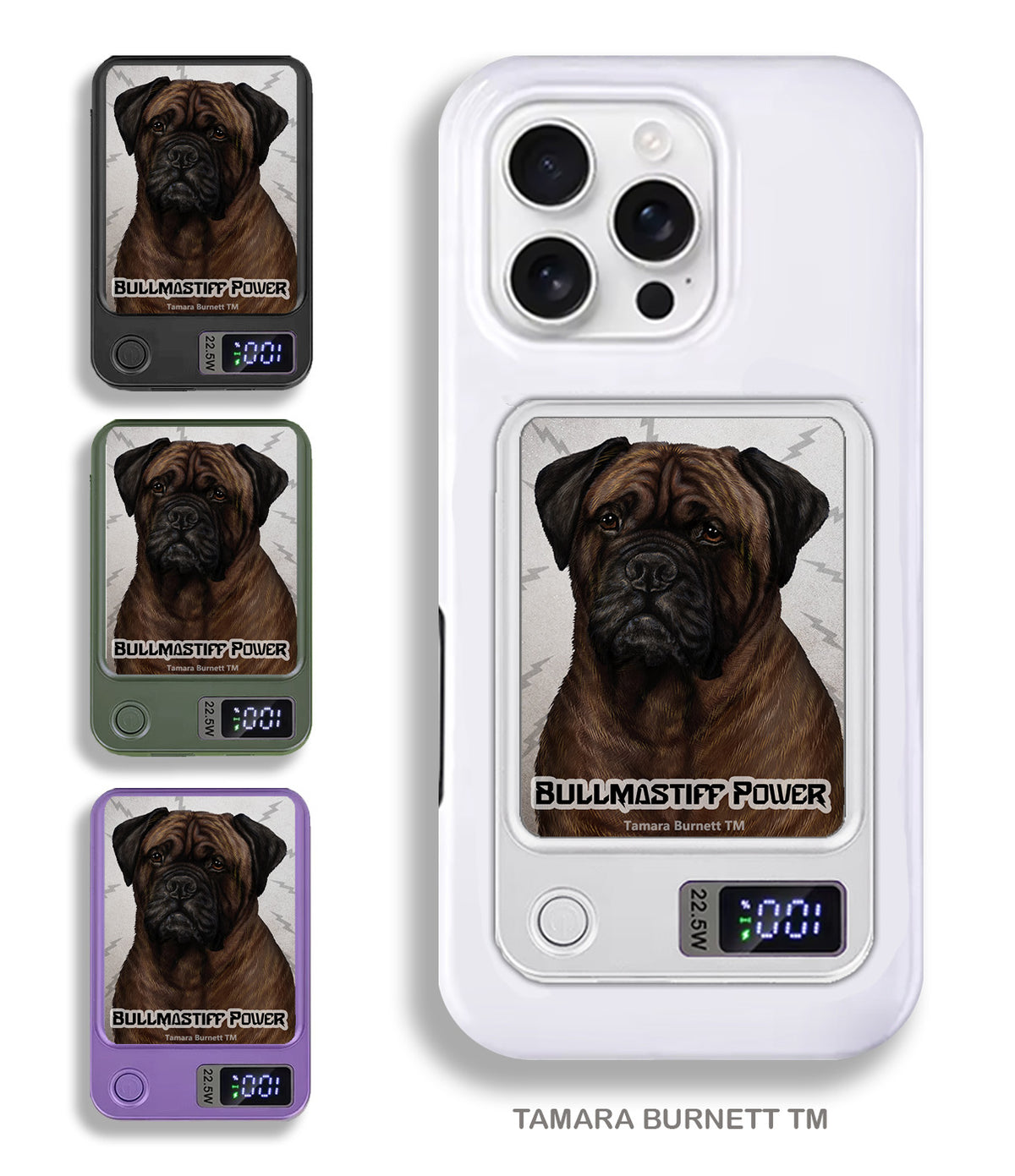 Bullmastiff Brindle Phone Bank Wireless Charger