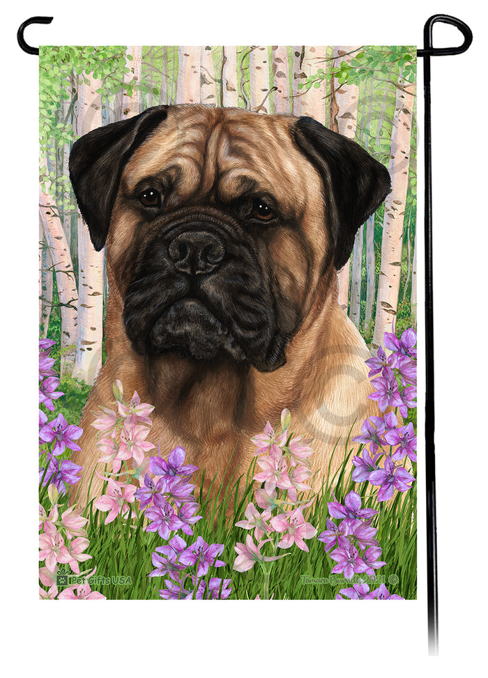 Bullmastiff Spring Flowers Garden Flags