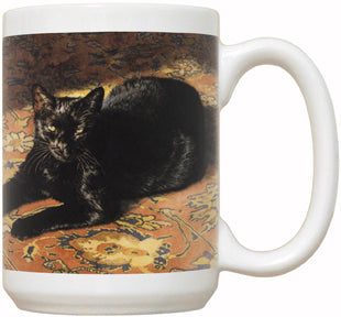 Black Cat On Carpet - Fiddler's Elbow Mug
