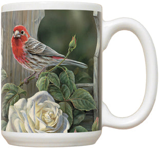 House Finch And Roses - Fiddler's Elbow Mug