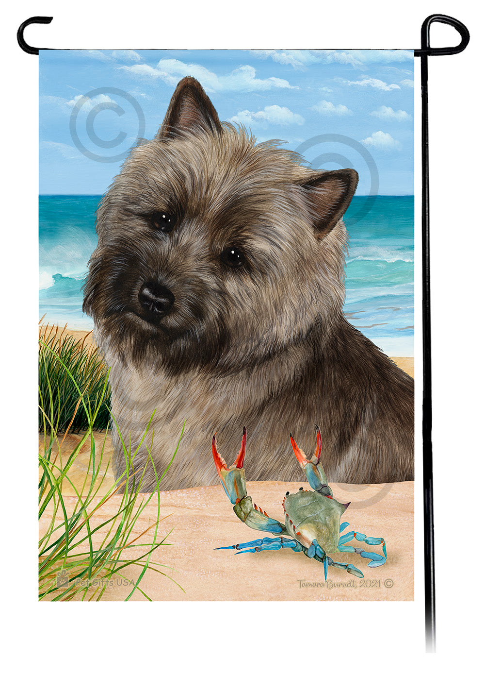 Cairn Terrier Summer Flowers Garden Flag