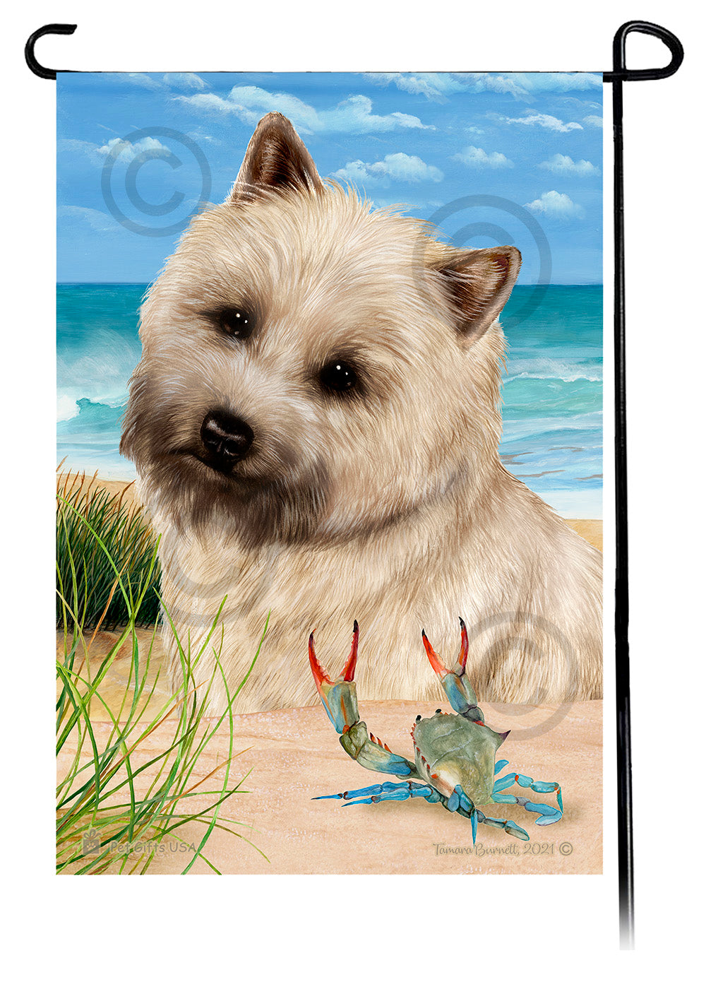 Cairn Terrier Summer Flowers Garden Flag
