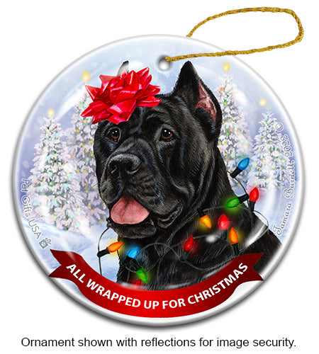 Cane Corso All Wrapped Up Ornament