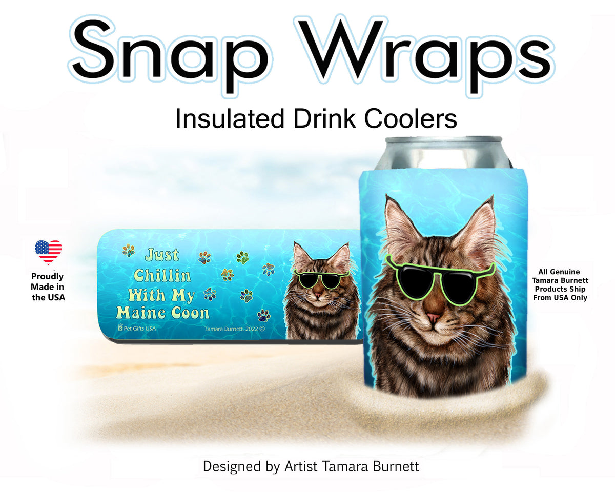 Maine Coon Cat Brown Snap Wrap Cozy