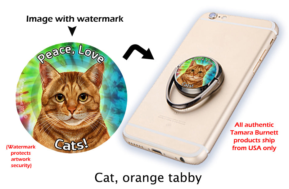 Tabby Cat Orange Phone Stand