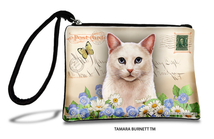 White Cat Blue Eyes Zippees Pet Pouch