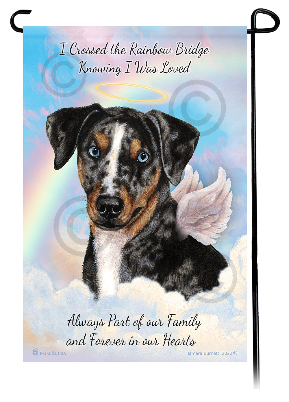 Catahoula Leopard Dog Memorial Garden Flags